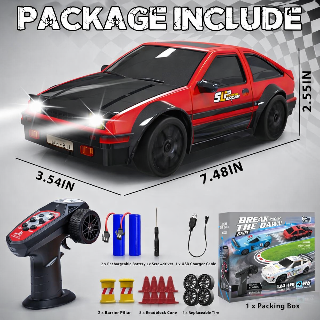 Toyota AE86 Drift car with smoke
