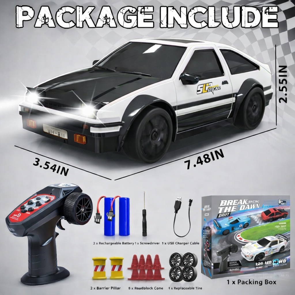 Toyota AE86 Drift car with smoke